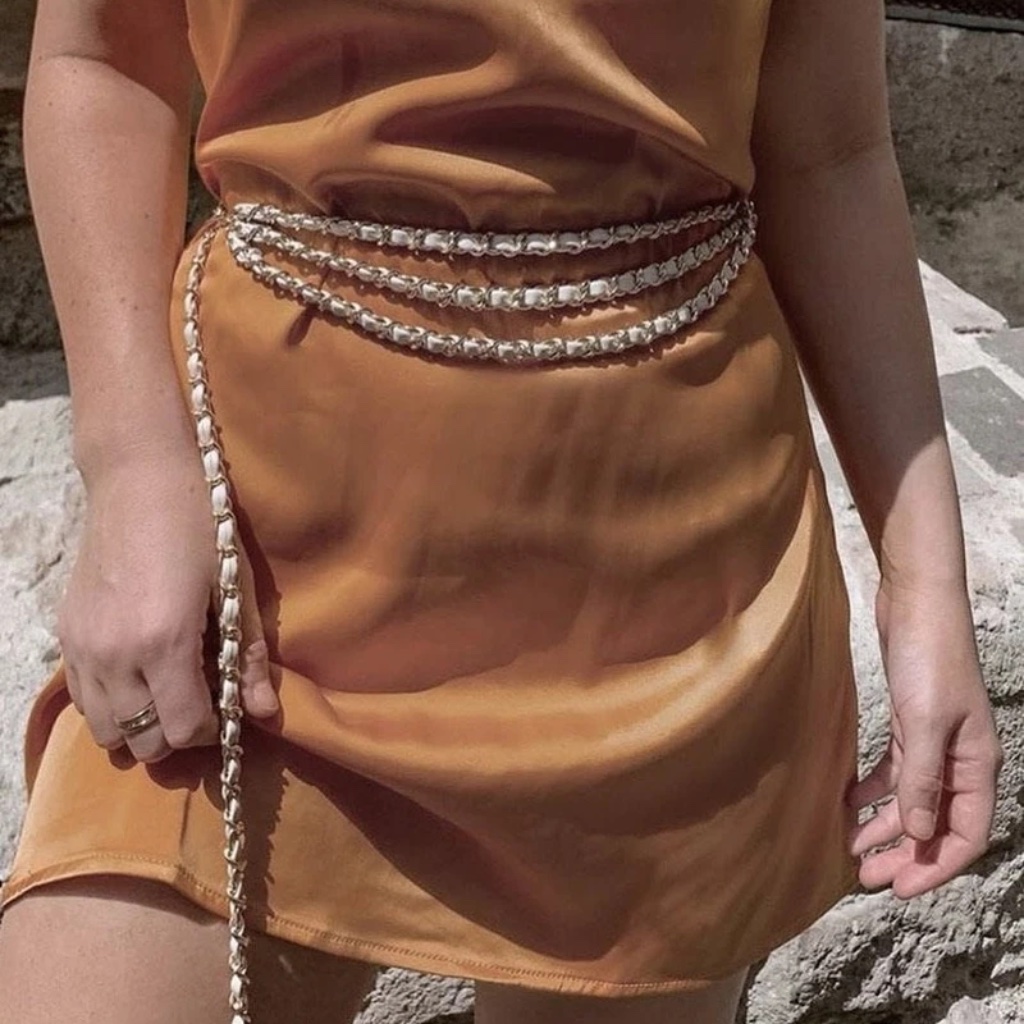 B-Low the Belt Gissel Mini Belt, Color Bone B-Low the Belt Gissel Mini Belt in Bone & Gold | REVOLVE main image 2